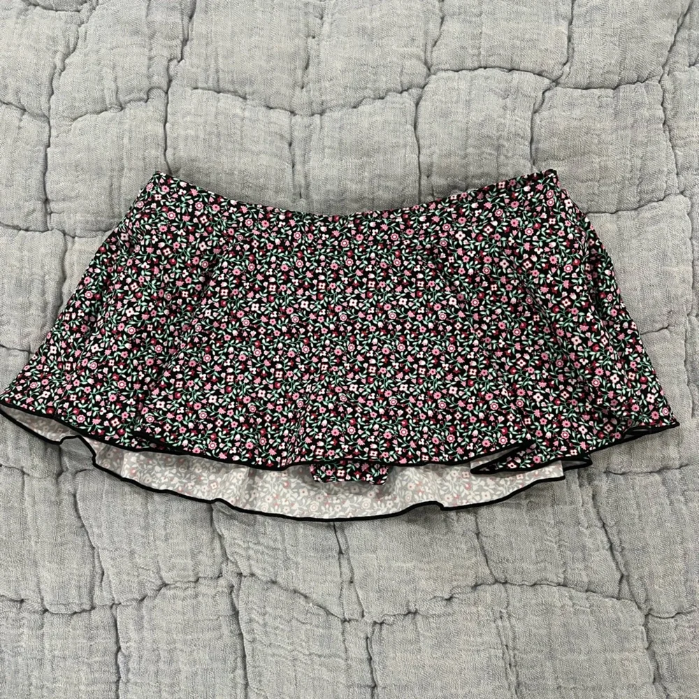 Frankie's Bikinis Floral Black Pink Green Bikini Set